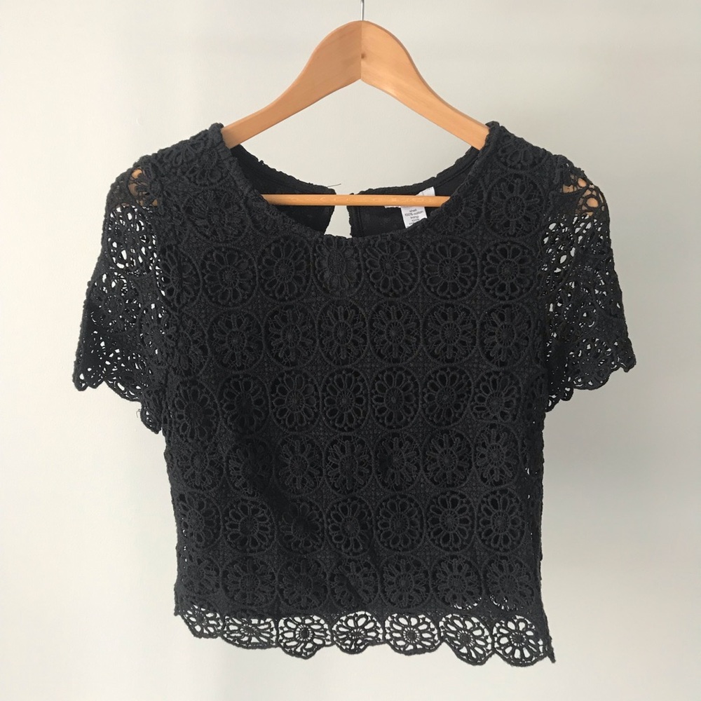 Bar III Crochet Crop Top